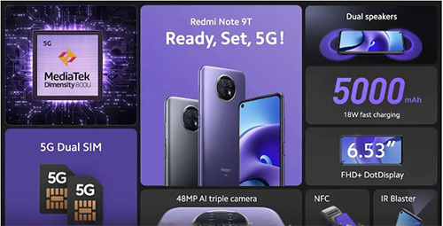 Redmi Note 9T 5G Spcifiche Tecniche