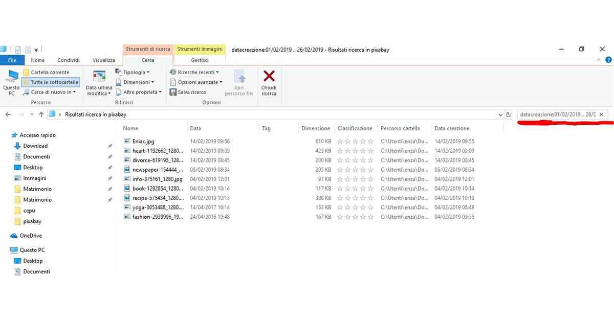 ricerca per data in windows 10 e 11 come cercare i file da Defanet.it ricerca per data in windows 10 e 11 come cercare i file