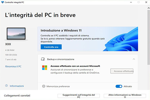 Controllo Integrità PC Windows