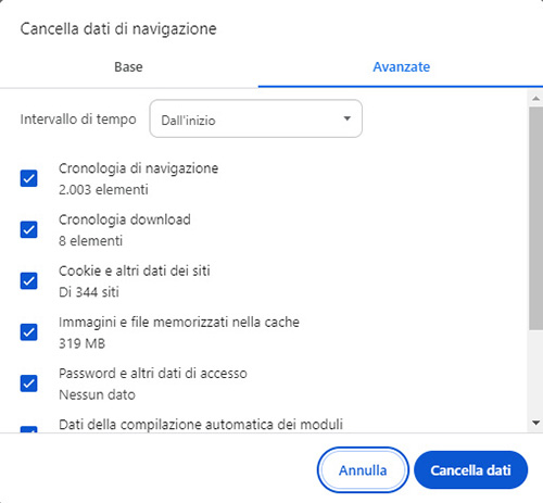 cronologia google