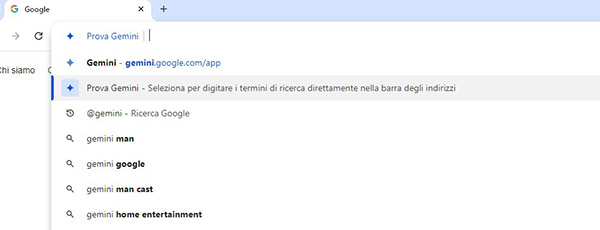 gemini chrome usare