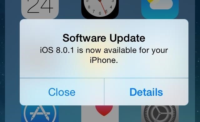 iOS 8.0.1 upgrade