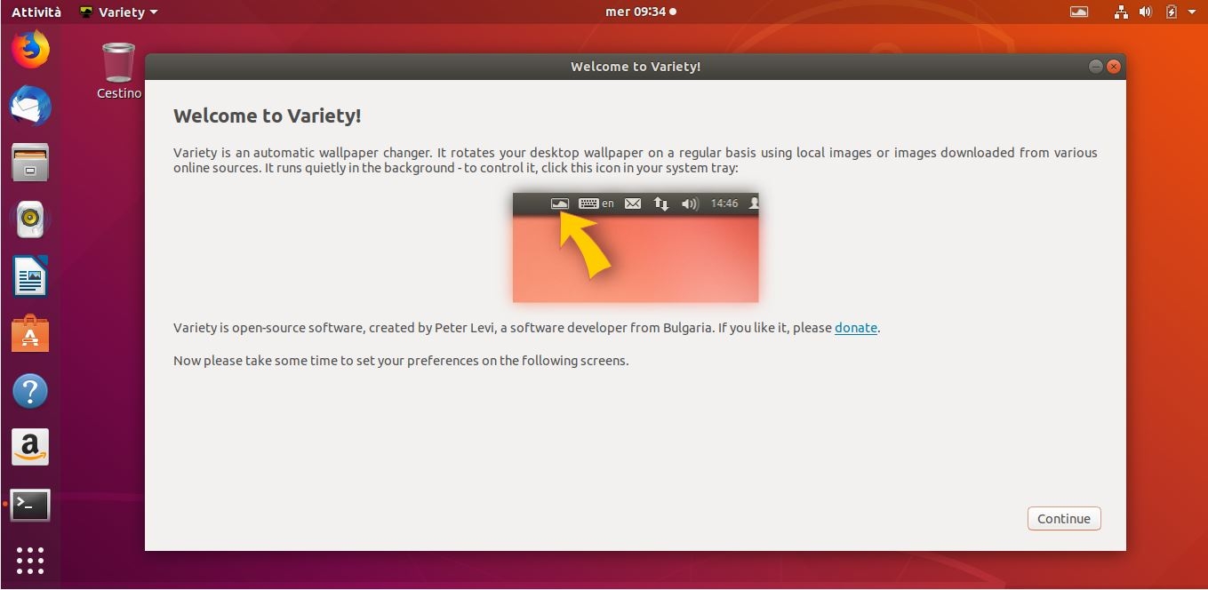 Variety: Come cambiare sfondi su linux