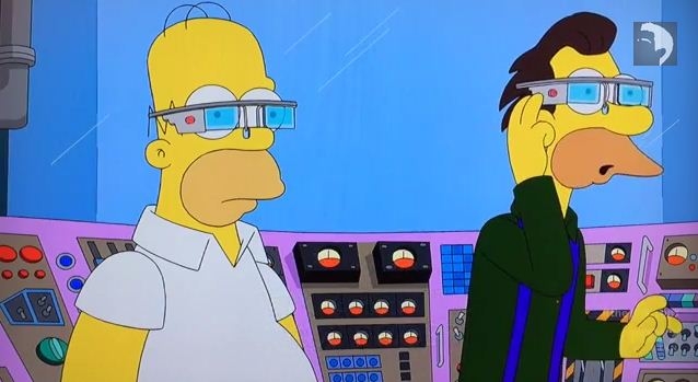 I Google Glass debuttano nei Simpson
