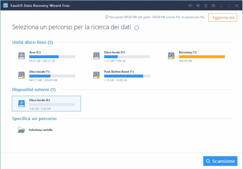 Come recuperare file cancellati