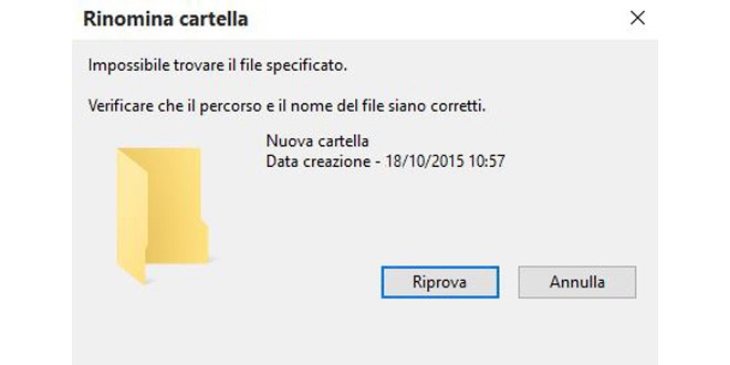 Windows 10 rinomina file