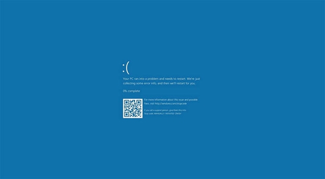 Blue screen of death (BSoD)