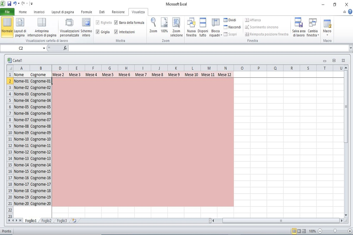 Come bloccare colonne o righe su Excel