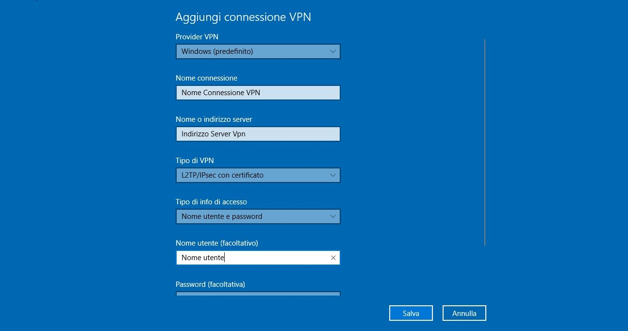 Come configurare VPN su Windows 10