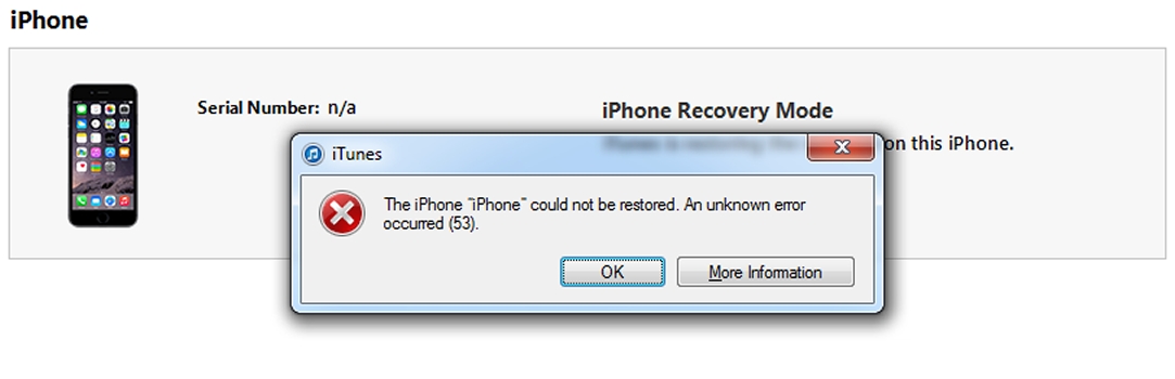 iPhone Errore 53