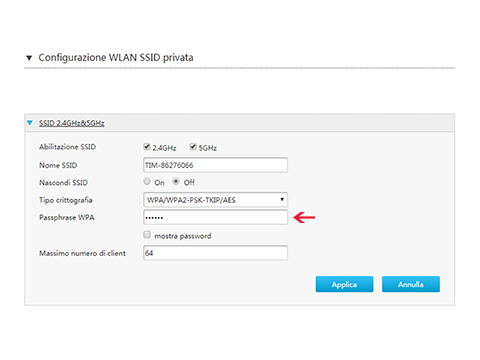 Modem Tim Hub come cambiare password wi-fi