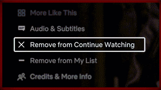 Come rimuovere film e serie da continua a guardare su Netflix
