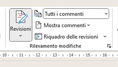 Opzioni visualizza modifiche word