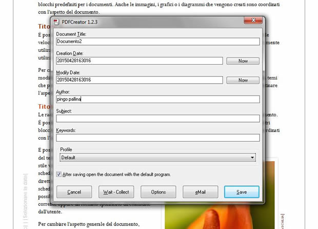 Paramentri PDF Creator