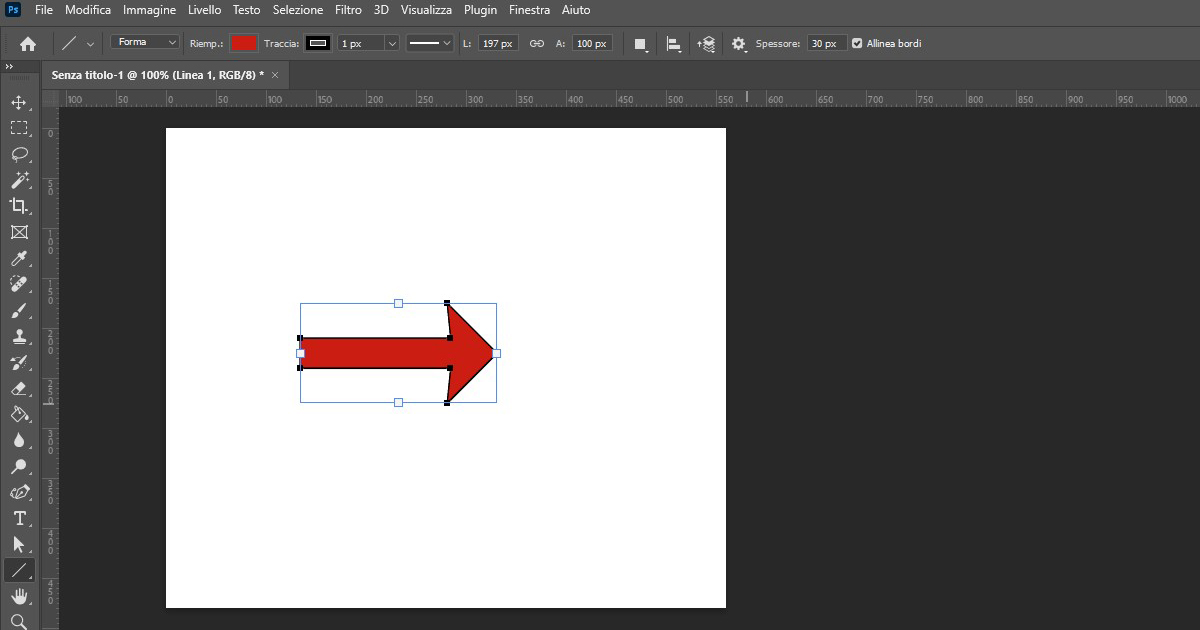 Come creare una freccia con Photoshop
