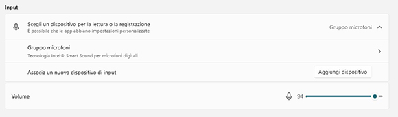 Windows 11 microfono configurazione 