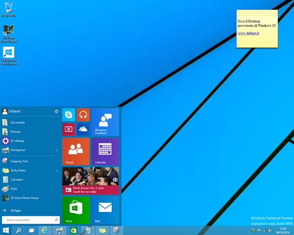 Windows 10 Menù Start