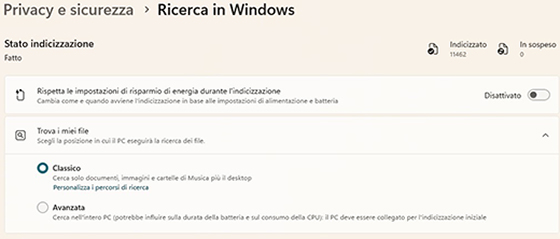 Windows 11 ricerca avanzata 